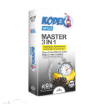 کاندوم تاخیری کدکس مدل master 3 in 1 بسته 12 عددی